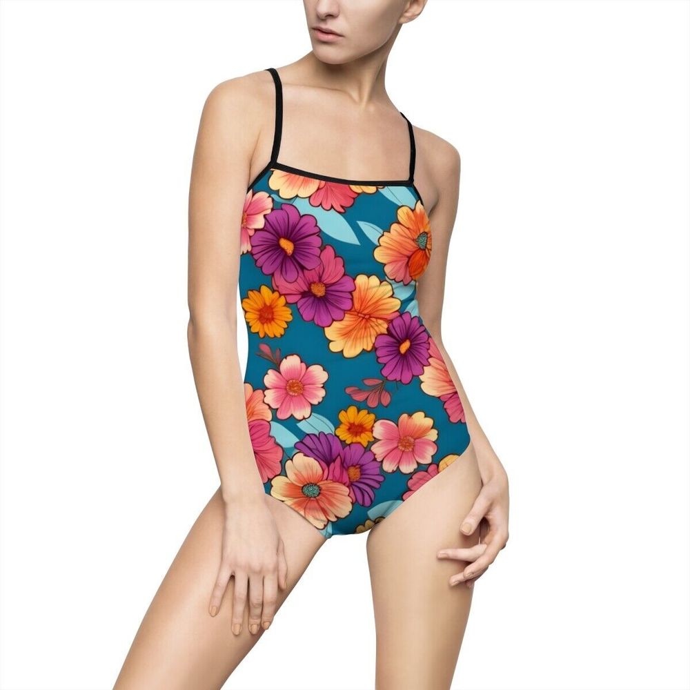 Highly Colorful Flower Patterned Women's One-piece Swimsuit (AOP)
